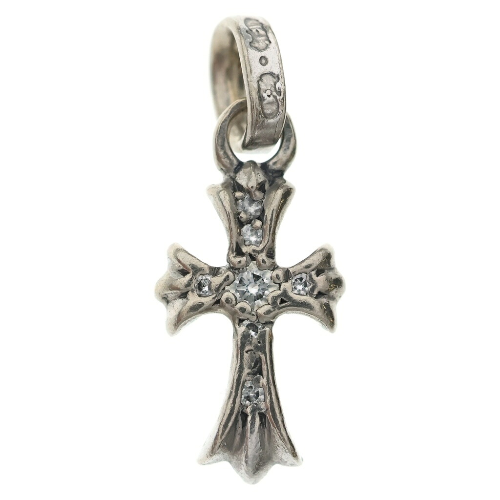 CHROME HEARTS(クロムハーツ) 18KWG CRS BBYFAT P/DIA ベイビーファットクロス PAVEダイヤ ペンダントトップ ホワイトゴールド【中古】【程度C】【カラーゴールド】【取扱店舗OneStyle新宿店】｜ブランド買取・販売　BRING