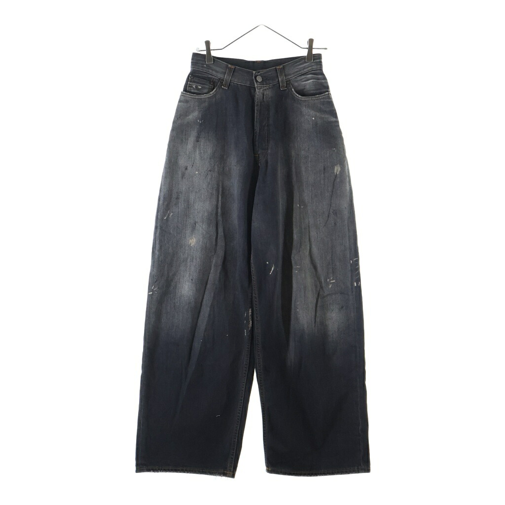 Acne Studios(アクネ ストゥディオズ) サイズ:32 23AW FN Black Trafalgar Super Baggy Fit Jeans ペイント加工 トラファルガー スーパーバギーフィットジーンズ デニムパンツ ブラック A00514【中古】【程度B】【カラーブラック】【取扱店舗渋谷】|ブランド買取・販売 BRING