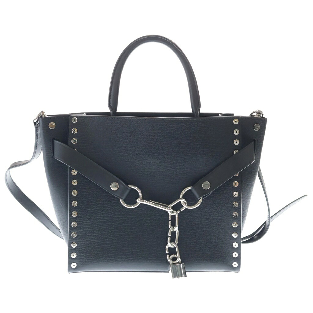 ALEXANDER WANG(アレキサンダーワン) Studded Attica Chain Satchel スタッズ アッティカ チェーンサッチェル ハンドショルダーバッグ ブラック【中古】【程度B】【カラーブラック】【取扱店舗BRING福岡天神店】|ブランド買取・販売 BRING