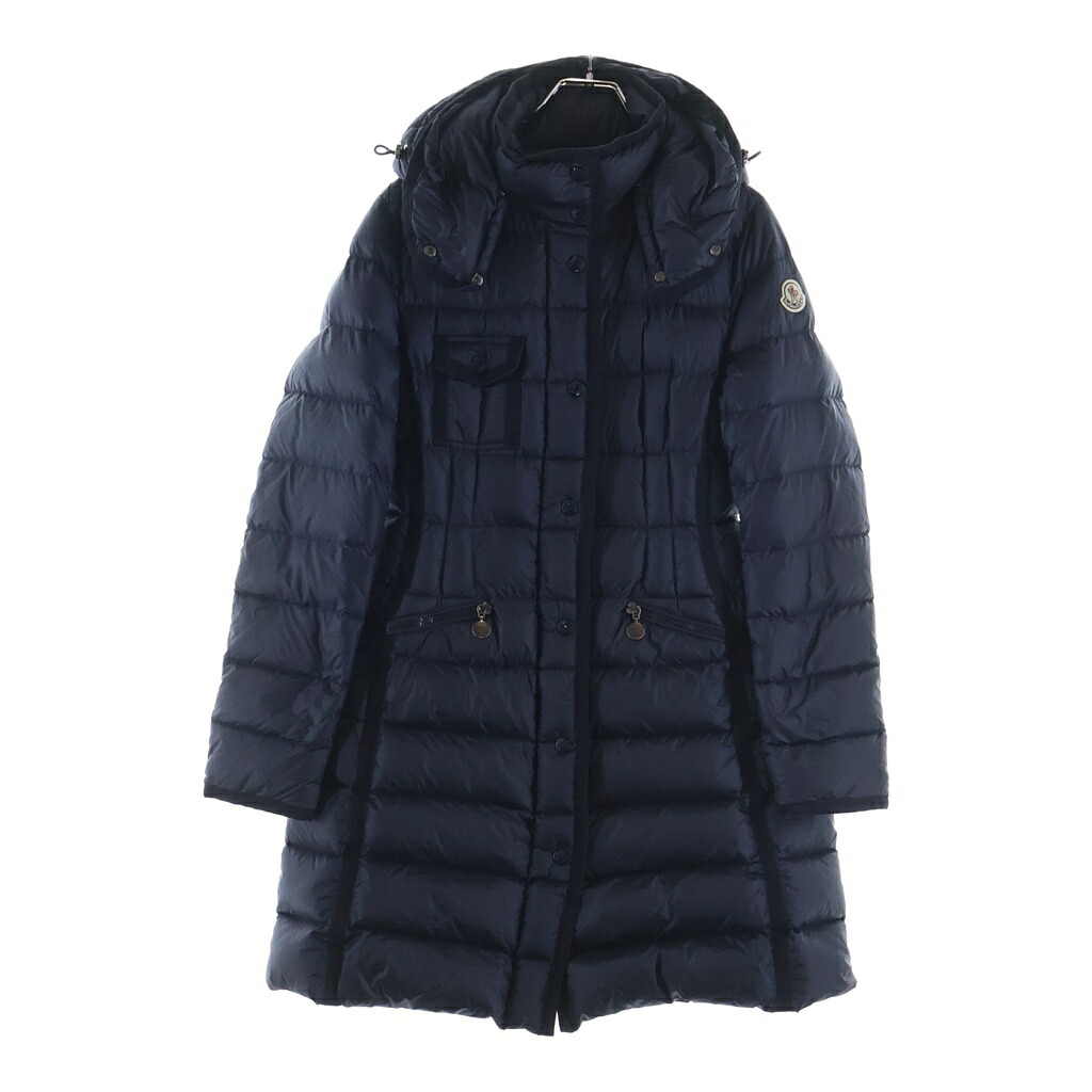 MONCLER(モンクレール) サイズ:0 HERMINE エルミンヌ ダウンジャケット フード ナイロン ネイビー A20934933905 レディース【中古】【程度B】【カラーネイビー】【オンライン限定商品】|ブランド買取・販売 BRING