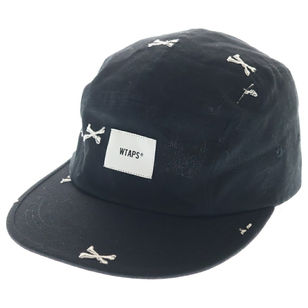 WTAPS(ダブルタップス) サイズ:00 22SS CAP CROSSBONE ロゴパッチ クロスボーン刺繍 5パネルキャップ 帽子 ブラック 221HDT-HT02【中古】【程度B】【カラーブラック】【取扱店舗BRING大宮店】|ブランド買取・販売 BRING