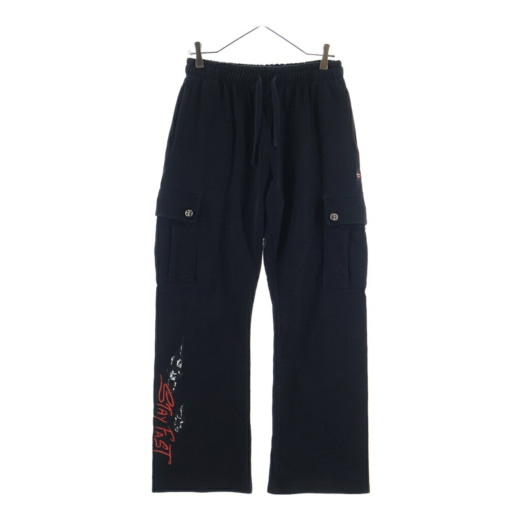 CHROME HEARTS(クロムハーツ) サイズ:S × MATTY BOY PPO STAY FAST RACE TEAM Cargo Sweat Pants マッティボーイ ステイファスト レースチーム カーゴ スウェットパンツ【中古】【程度B】【カラーブラック】【取扱店舗渋谷】|ブランド買取・販売 BRING