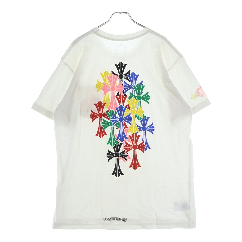 CHROME HEARTS(クロムハーツ) サイズ:XL MLTCOL CEM CRS S/S TEE マルチセンタリークロス プリントロゴ 半袖Tシャツ ホワイト【中古】【程度B】【カラーホワイト】【オンライン限定商品】｜ブランド買取・販売　BRING