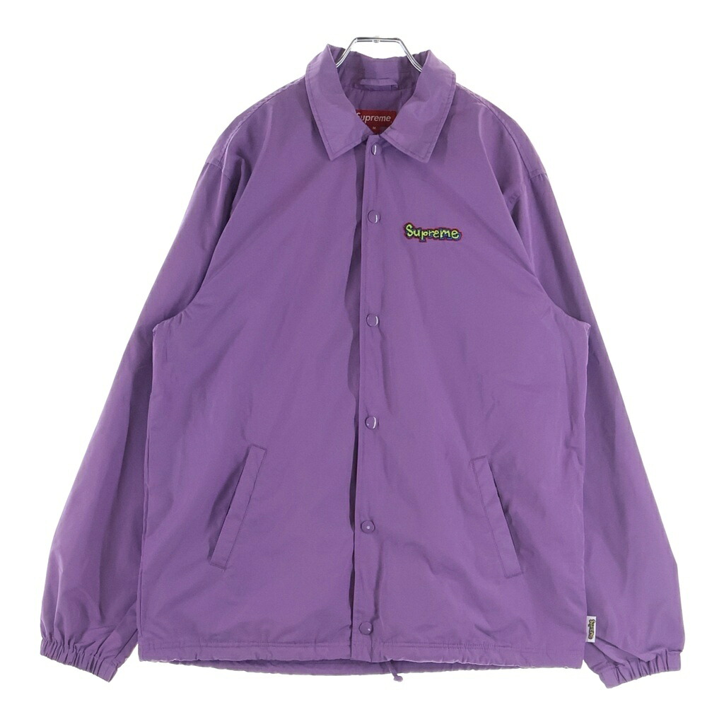 SUPREME(シュプリーム) サイズ:M 19SS GONZ LOGO NYLON COACH JACKET コーチジャケット ロゴ刺繍 パープル【中古】【程度B】【カラーパープル】【取扱店舗BRING横浜ビブレ店】｜ブランド買取・販売　BRING