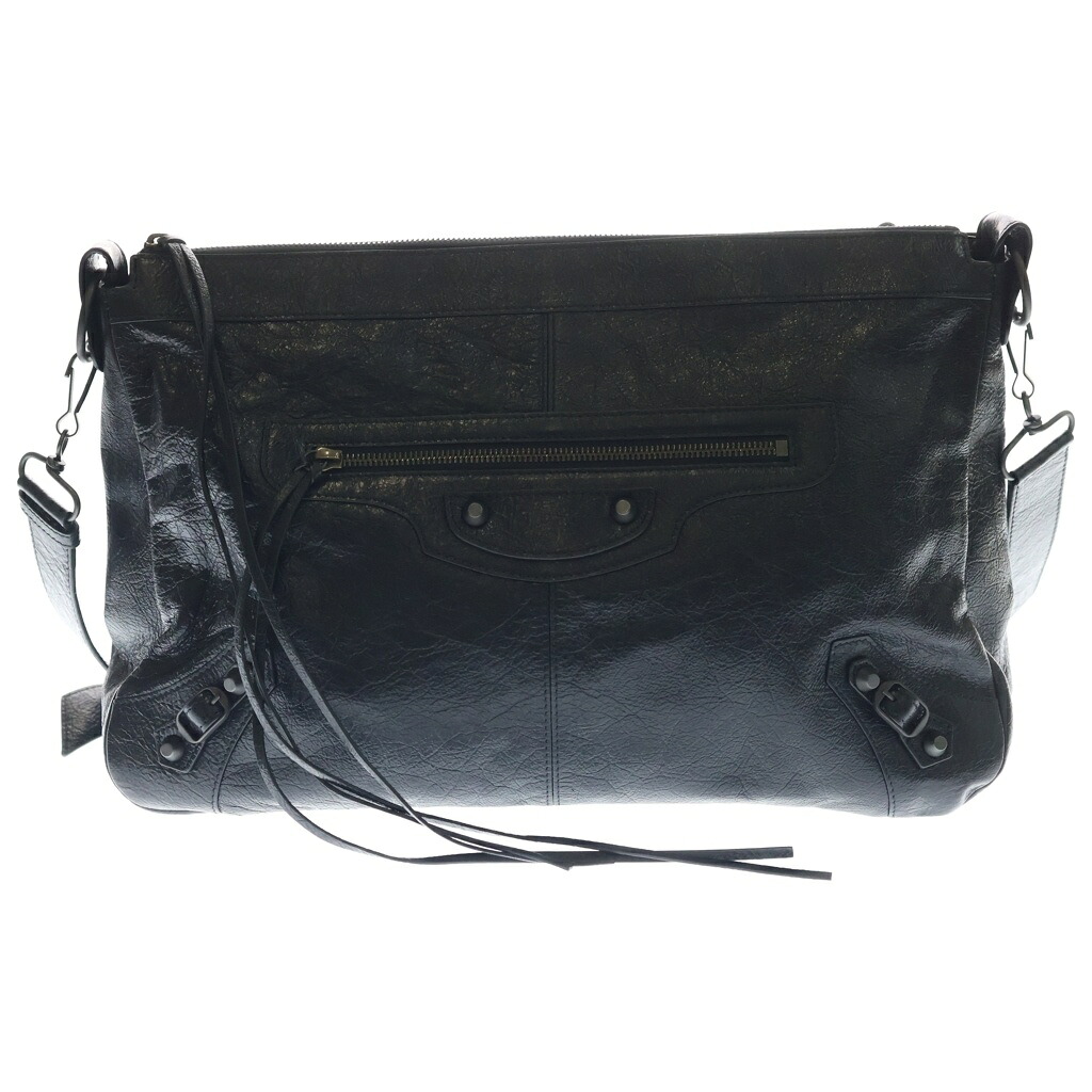 BALENCIAGA(バレンシアガ) Le City Moto ル シティ モト ミディアム レザー 2WAY ショルダーバッグ トートバッグ ハンドバッグ ブラック 846186【中古】【程度A】【カラーブラック】【取扱店舗BRING渋谷ANNEX店】｜ブランド買取・販売　BRING