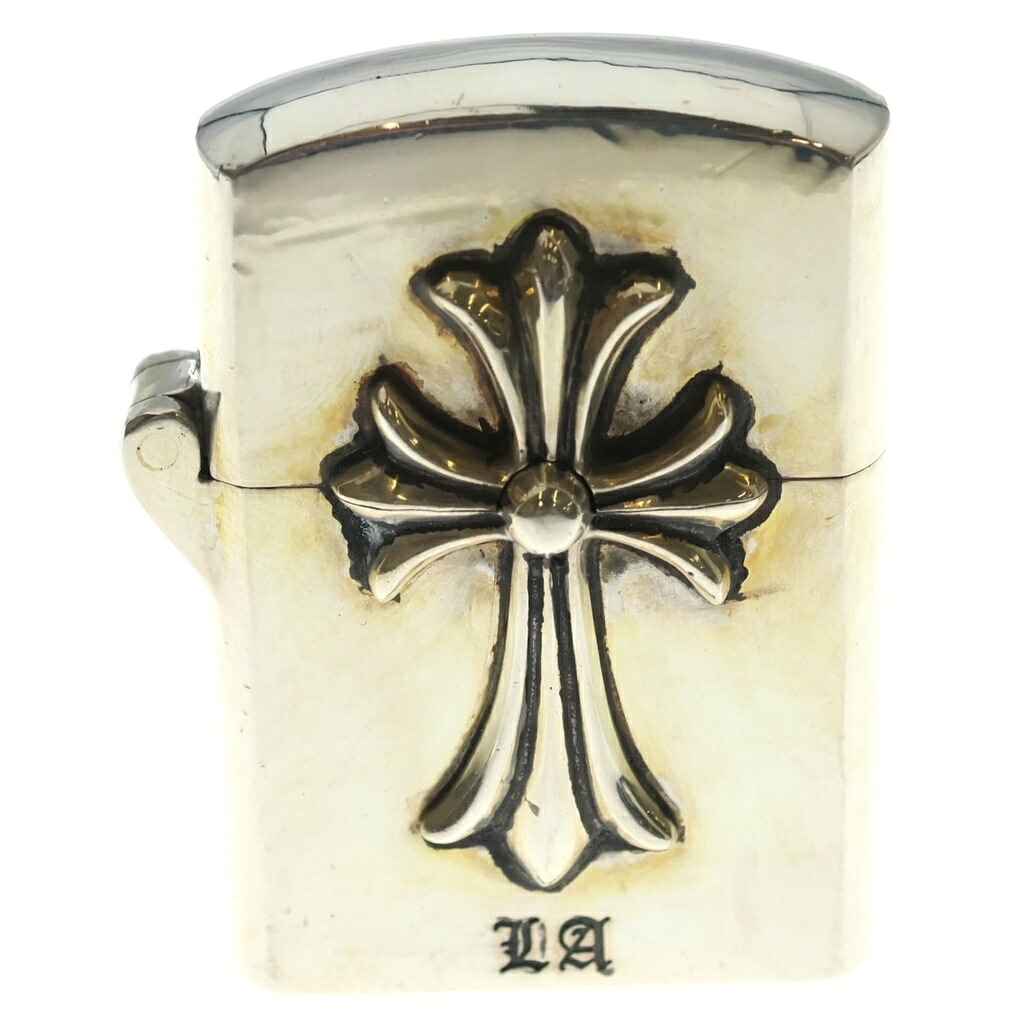 CHROME HEARTS(クロムハーツ) ZIPPO LIGHTERZ-V4 LA限定スモールCHクロスジッポライター シルバー【中古】【程度B】【カラーシルバー】【取扱店舗OneStyle新宿店】｜ブランド買取・販売　BRING