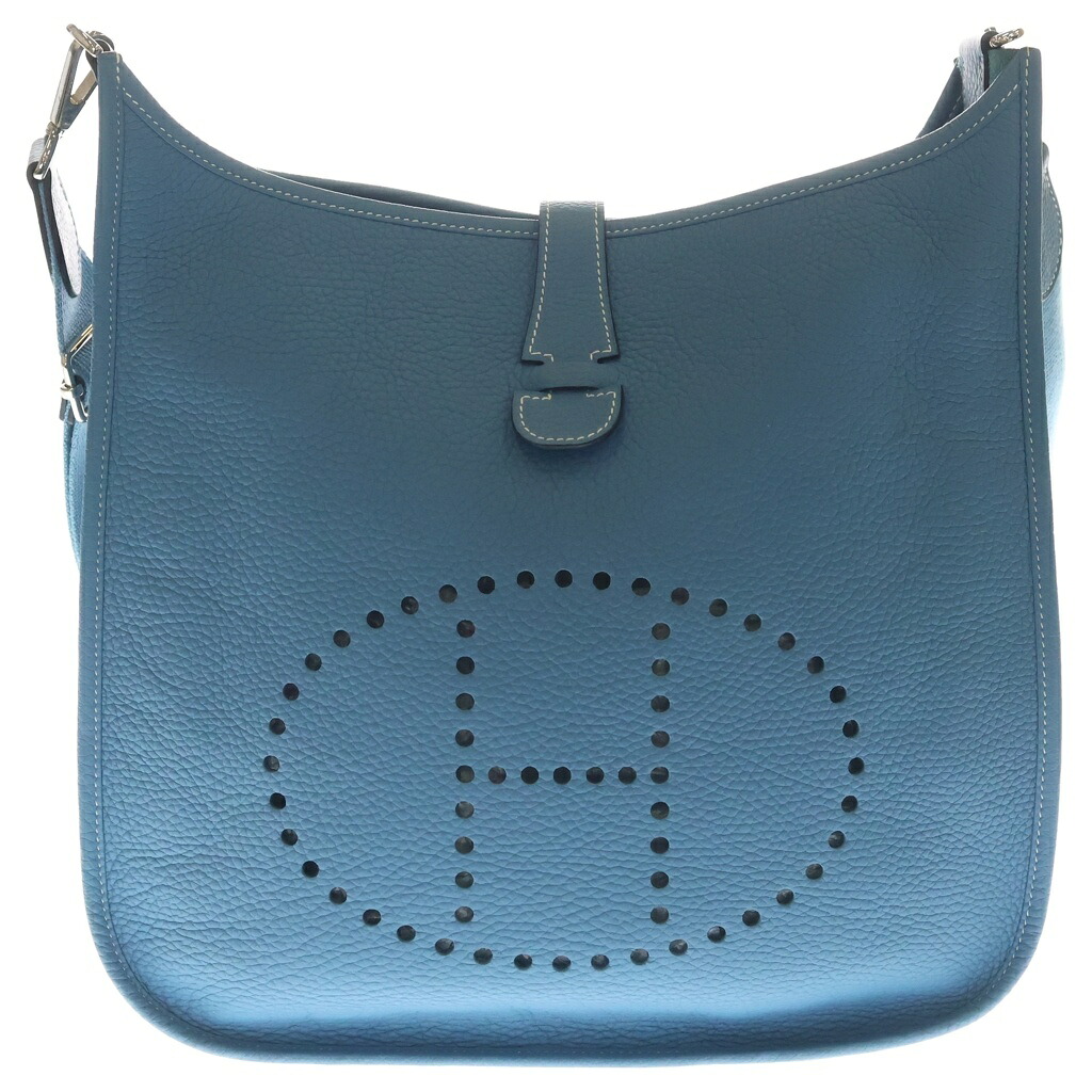 HERMES(エルメス) エブリンPM トリヨンクレマンス シルバー金具 トートバッグ ショルダーバッグ □R刻印 ブルージーン【中古】【程度B】【カラーブルー】【取扱店舗BRING京都河原町店】｜ブランド買取・販売　BRING