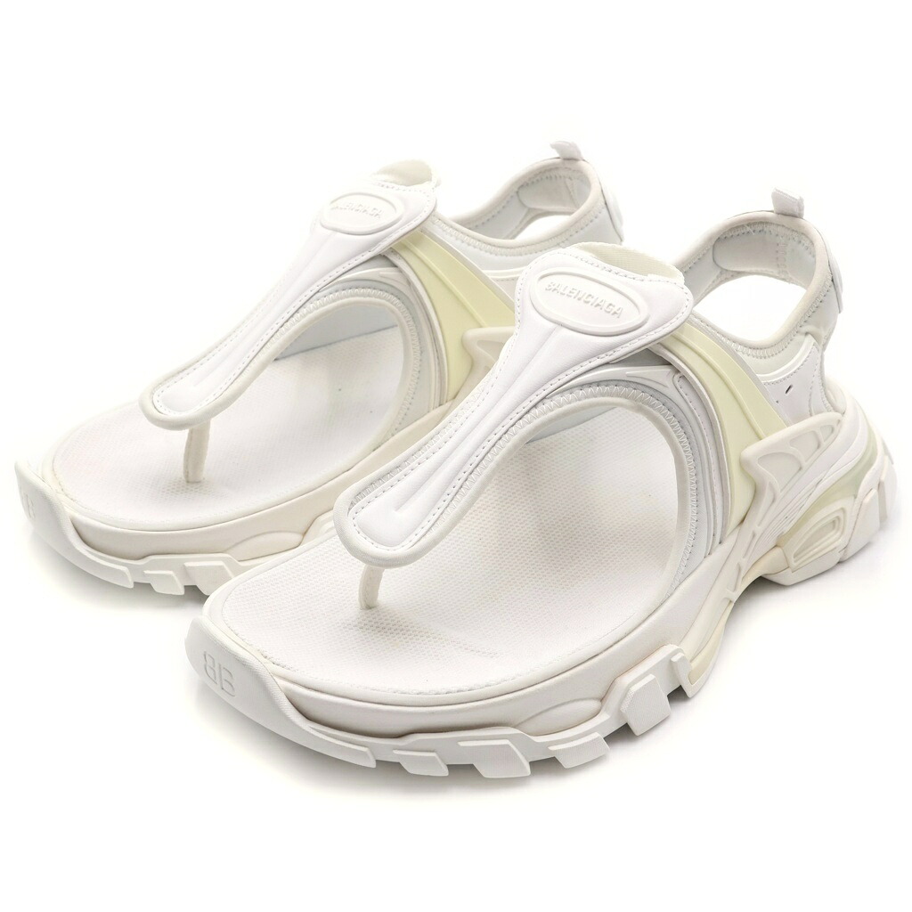 BALENCIAGA(バレンシアガ) サイズ:25.0cm THONG TRACK トング トラック 618089 サンダル 25cm/US8 ホワイト【中古】【程度A】【カラーホワイト】【取扱店舗BRING渋谷ANNEX店】｜ブランド買取・販売　BRING