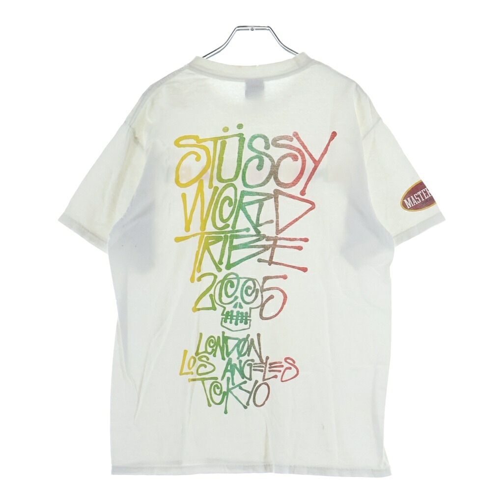 STUSSY(ステューシー) サイズ:M 00S VINTAGE ANNIVERSARY ヴィンテージ アニバーサリー ロゴデザイン クルーネック カットソー 半袖Tシャツ ホワイト【中古】【程度B】【カラーホワイト】【取扱店舗渋谷】|ブランド買取・販売 BRING