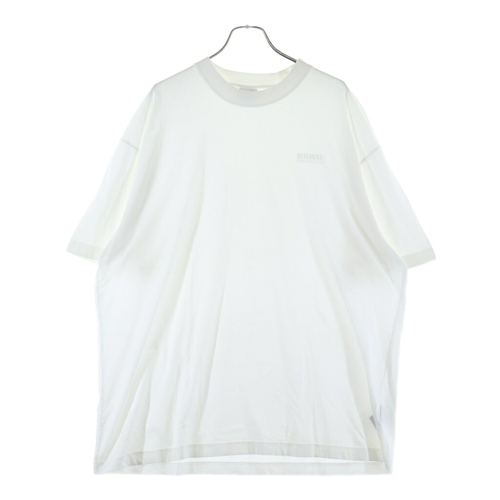 VETEMENTS(ヴェトモン) サイズ:M ALL WHITE INSIDE-OUT T-SHIRT オールホワイト インサイドアウト 半袖Tシャツ ホワイト UE63TR660W【中古】【程度A】【カラーホワイト】【取扱店舗BRING札幌店】|ブランド買取・販売 BRING