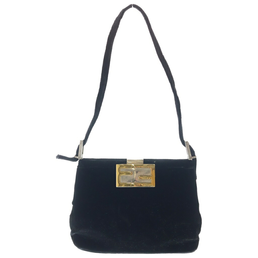 FENDI(フェンディ) ミニハンドバッグ ブラック ベロア ゴールド金具【中古】【程度B】【カラーブラック】【取扱店舗BRING WASTE_NOT】|ブランド買取・販売 BRING