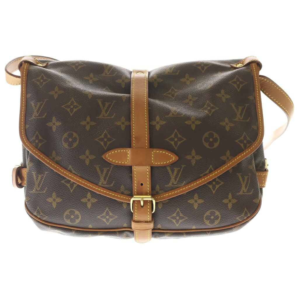 LOUIS VUITTON(ルイヴィトン) モノグラム ソミュール30 ショルダーバッグ ブラウン レザー×PVC M42256 ゴールド金具【中古】【程度B】【カラーブラウン】【取扱店舗BRING大宮店】|ブランド買取・販売 BRING