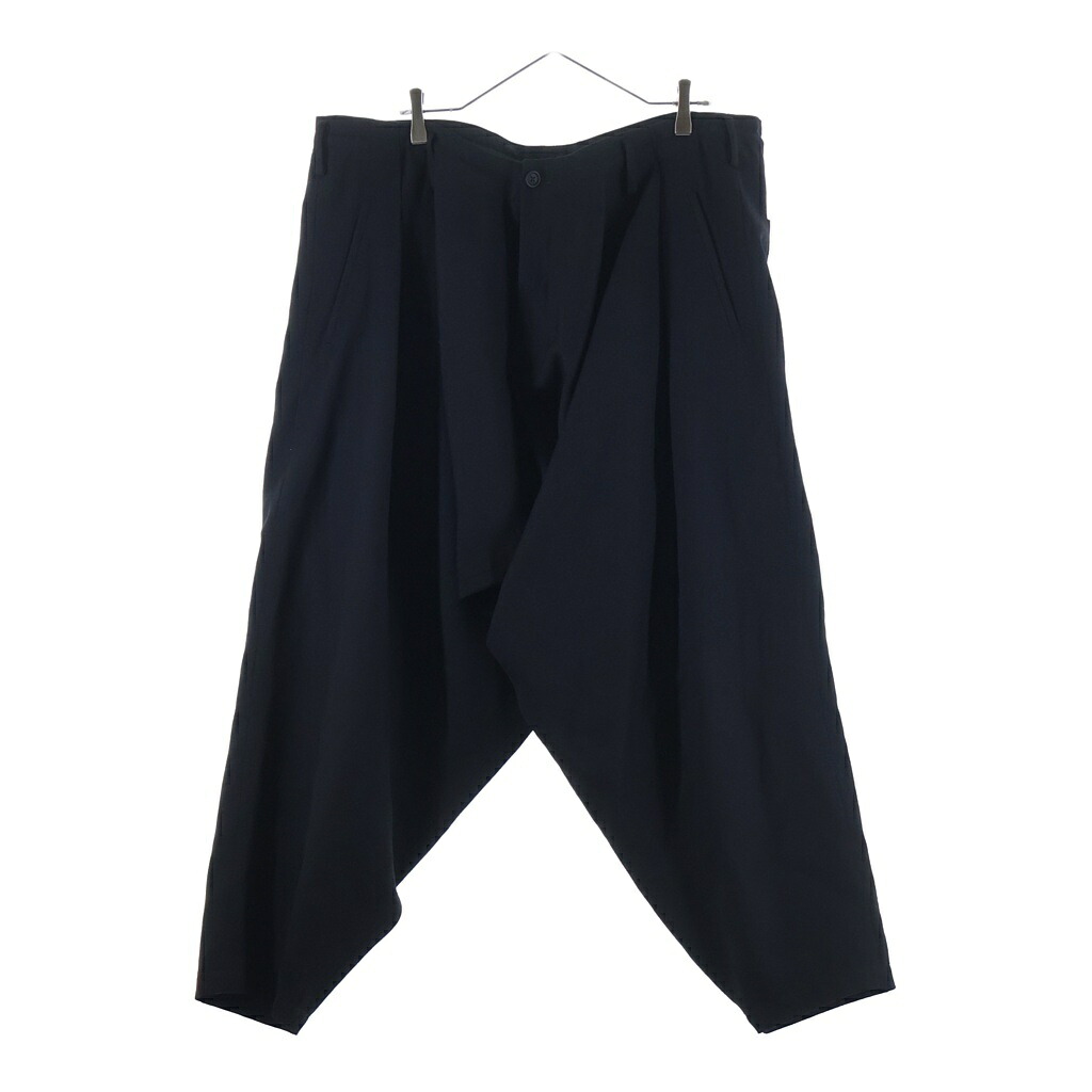 Yohji Yamamoto POUR HOMME(ヨウジヤマモト プールオム) サイズ:1 ARMY GABARDINE Y-DRAPED PANTS ウール ドレープ サルエルパンツ ブラック HJ-P21-120【中古】【程度B】【カラーブラック】【取扱店舗AWESOME原宿店】|ブランド買取・販売 BRING