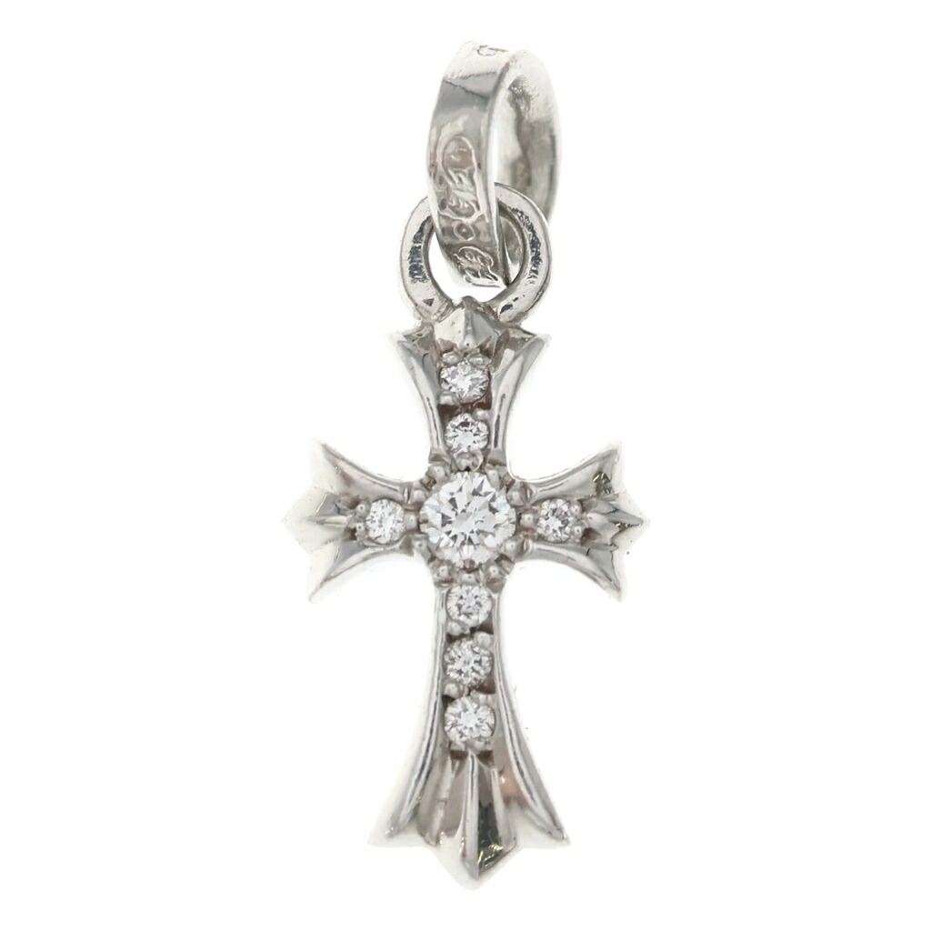 CHROME HEARTS(クロムハーツ) 18KWG CRS BBYFAT P/DIA ベイビーファットクロス PAVEダイヤ ペンダントトップ ホワイトゴールド BCA006【中古】【程度B】【カラーゴールド】【取扱店舗渋谷】|ブランド買取・販売 BRING