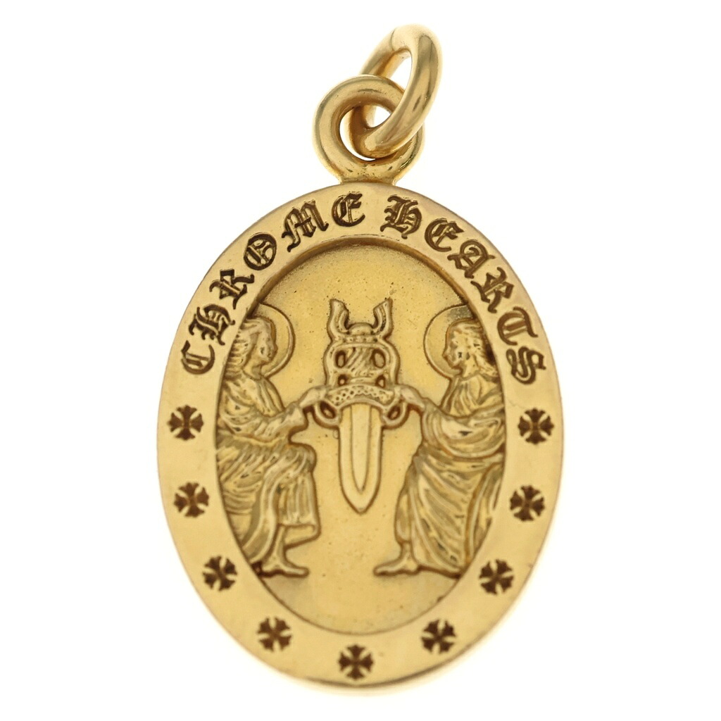 CHROME HEARTS(クロムハーツ) 22K ANGEL MEDAL OVAL エンジェルメダルオーバル ネックレストップ ゴールド【中古】【程度B】【カラーゴールド】【取扱店舗BRING仙台店】|ブランド買取・販売 BRING