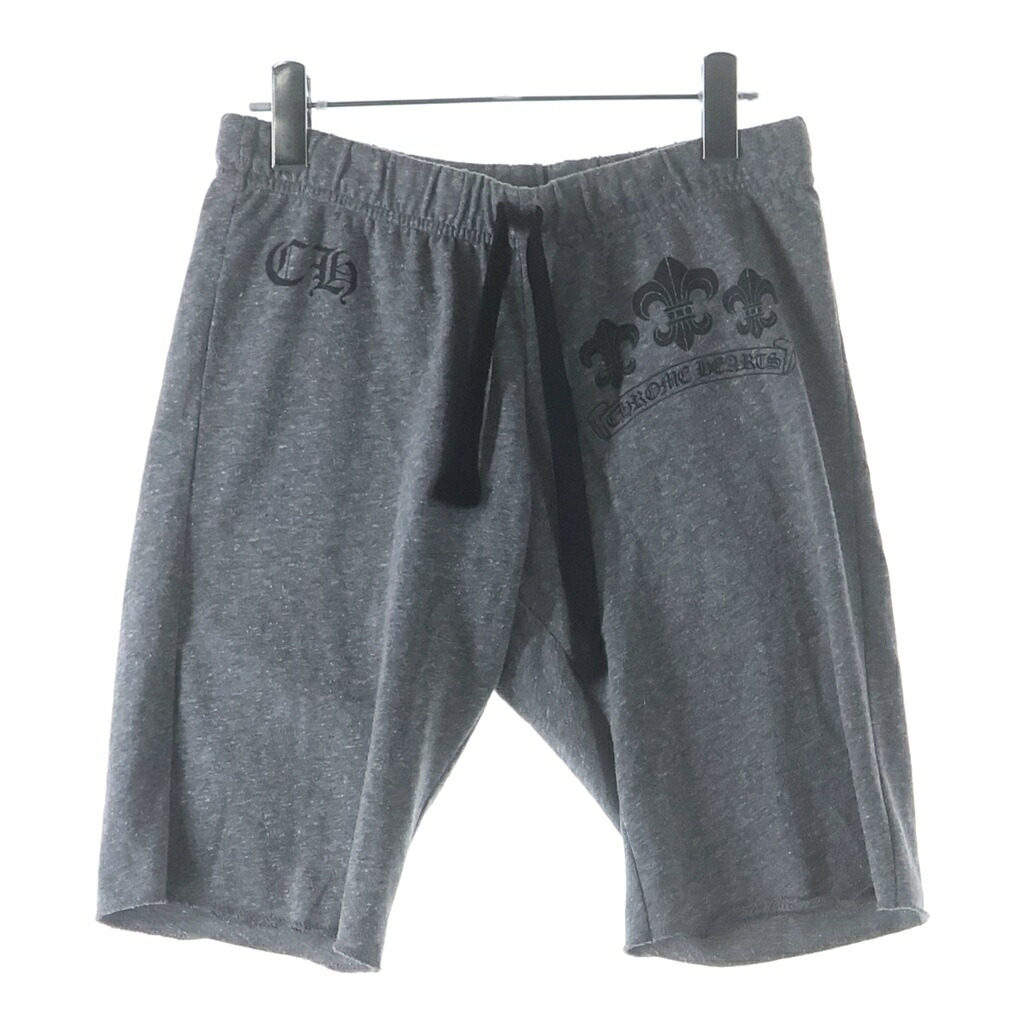 CHROME HEARTS(クロムハーツ) サイズ:XS SWEAT PANTS BSフレア スクロールラベルプリント グレー【中古】【程度B】【カラーグレー】【取扱店舗原宿】｜ブランド買取・販売　BRING