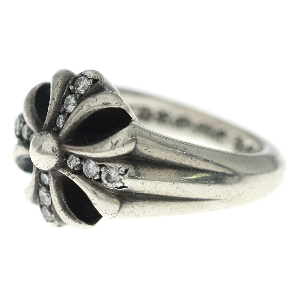 CHROME HEARTS(クロムハーツ) サイズ:9号 CUTOUT CH PLS SML P/D スモールカットアウトプラス PAVEダイヤ シルバーリング【中古】【程度B】【カラーシルバー】【取扱店舗OneStyle新宿店】｜ブランド買取・販売　BRING