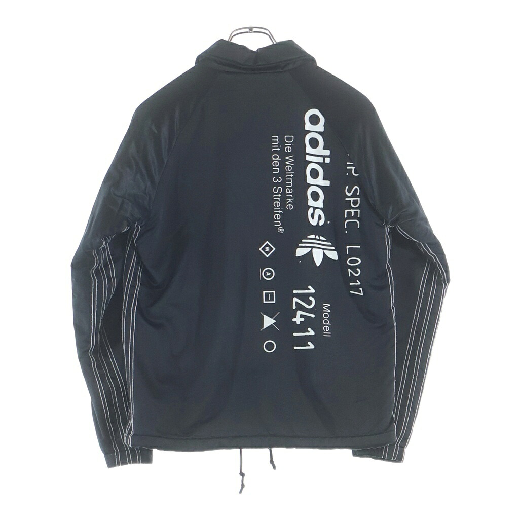 ALEXANDER WANG(アレキサンダーワン) サイズ:XS &times;adidas アディダス フロント刺繍 バックプリント ナイロンジャケット ブラック CV5254【中古】【程度B】【カラーブラック】【取扱店舗BRING福岡天神店】｜ブランド買取・販売　BRING