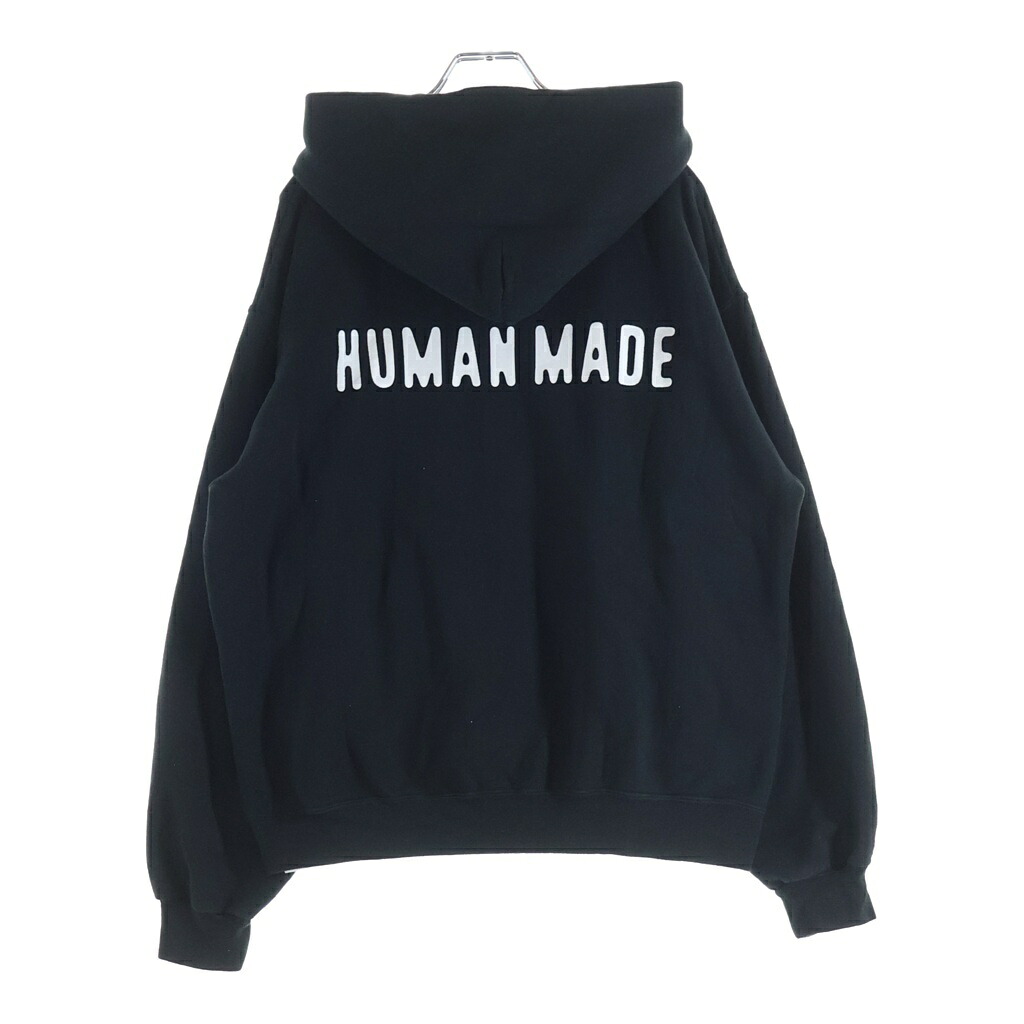 HUMAN MADE (Human Made) Size: M 25AW CLASSIC ZIP-UP SWEAT HOODIE Classic Front Heart Logo Zip Up Pullover Hoodie Black HM30CS051 [Used] [Level B] [Color Black] [Dealer BRING THRIFT CLOSET ABENO STORE]