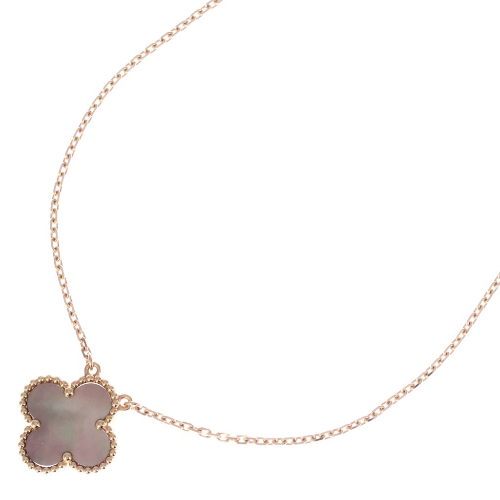 Van Cleef & Arpels(ヴァンクリーフアンドアーペル) サイズ:- ヴィンテージアルハンブラ ネックレス グレーマザーオブパール Au750PG ピンクゴールド Au750PG VCARP4KK00【中古】【程度A】【カラーゴールド】【取扱店舗BRING：RED新宿東口店】｜ブランド買取・販売　BRING