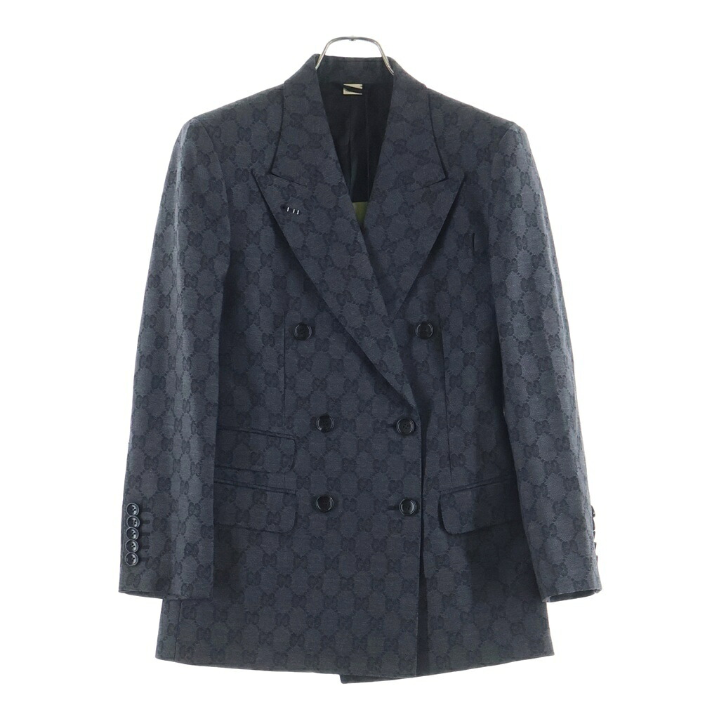 GUCCI(グッチ) サイズ:36 GGウール ジャガードジャケット ダークグレー #36 715184【新古品/中古】【程度S】【カラーグレー】【オンライン限定商品】｜ブランド買取・販売　BRING