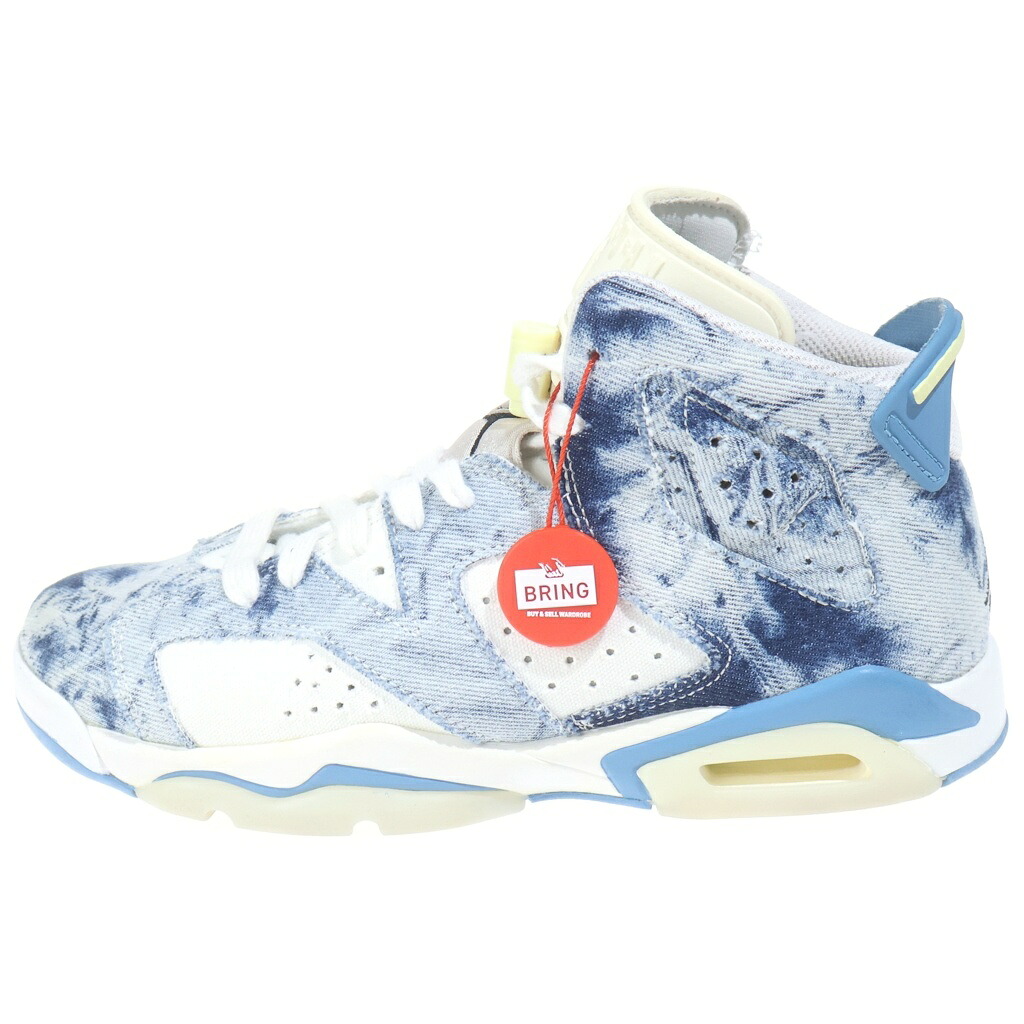 NIKE(ナイキ) サイズ:25.0cm AIR JORDAN 6 WASHED DENIM DM9045-100 エアジョーダン6 ウォッシュドデニム ハイカットスニーカー US7/25.0cm【中古】【程度B】【カラーブルー】【取扱店舗BRING大宮店】｜ブランド買取・販売　BRING