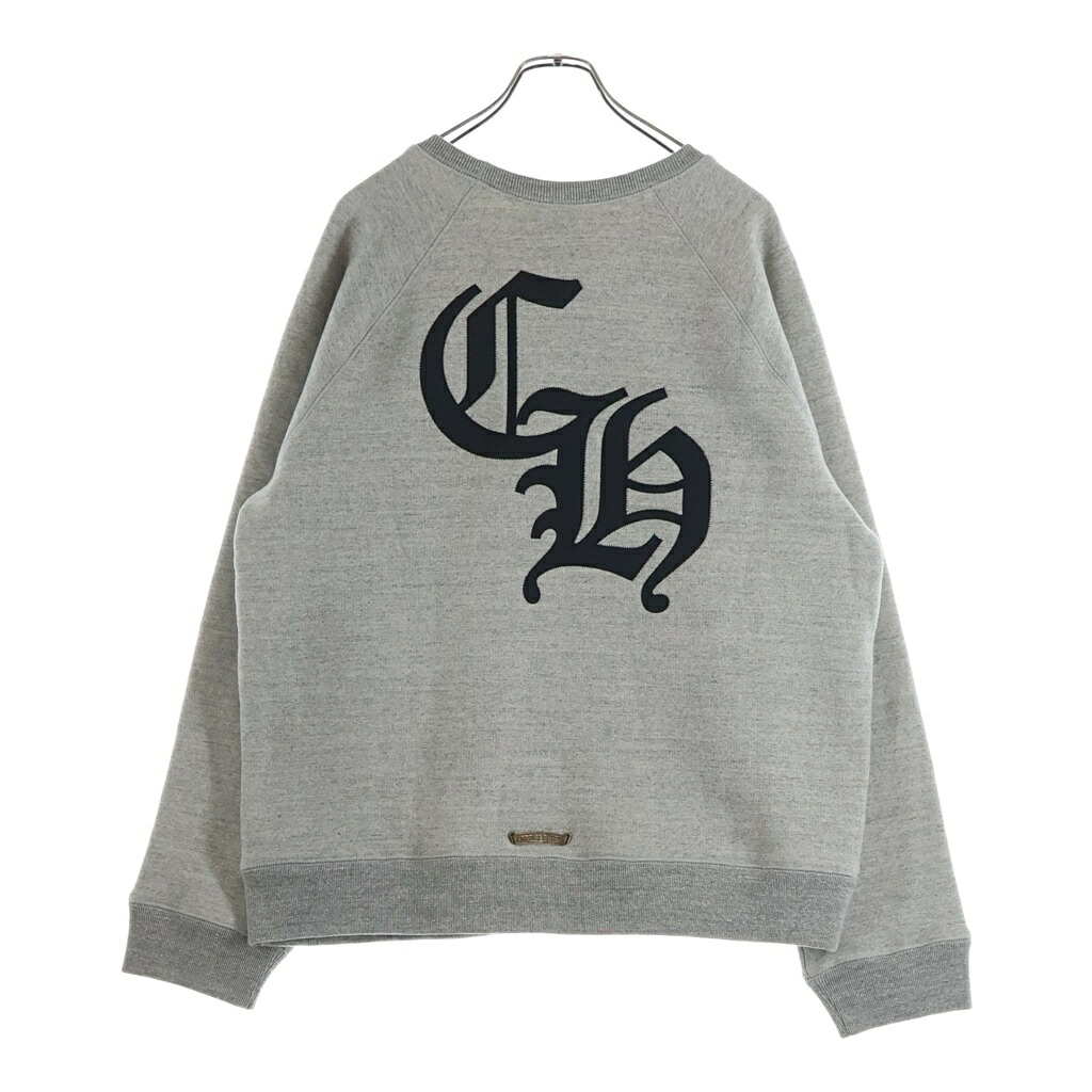 CHROME HEARTS(クロムハーツ) サイズ:XL Y NOT CH Applique Embroidery アップリケ刺繍クルーネック スウェットシャツ トレーナー グレー【中古】【程度A】【カラーグレー】【取扱店舗BRING仙台店】|ブランド買取・販売 BRING