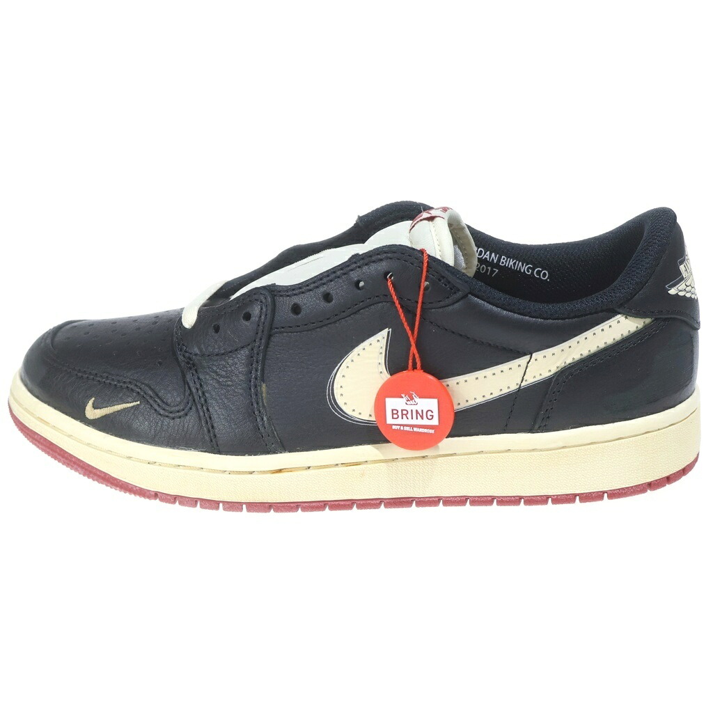 NIKE(ナイキ) サイズ:27.0cm &times;NIGEL SYLVESTER AIR JORDAN 1 RETRO LW OG IB8958-001 ナイジェルシルベスター エアジョーダン1 ローカットスニーカー US9/27.0cm ブラック/セイル【新古品/中古】【程度S】【カラーブラック】【取扱店舗BRING KICKS】｜ブランド買取・販売　BRING