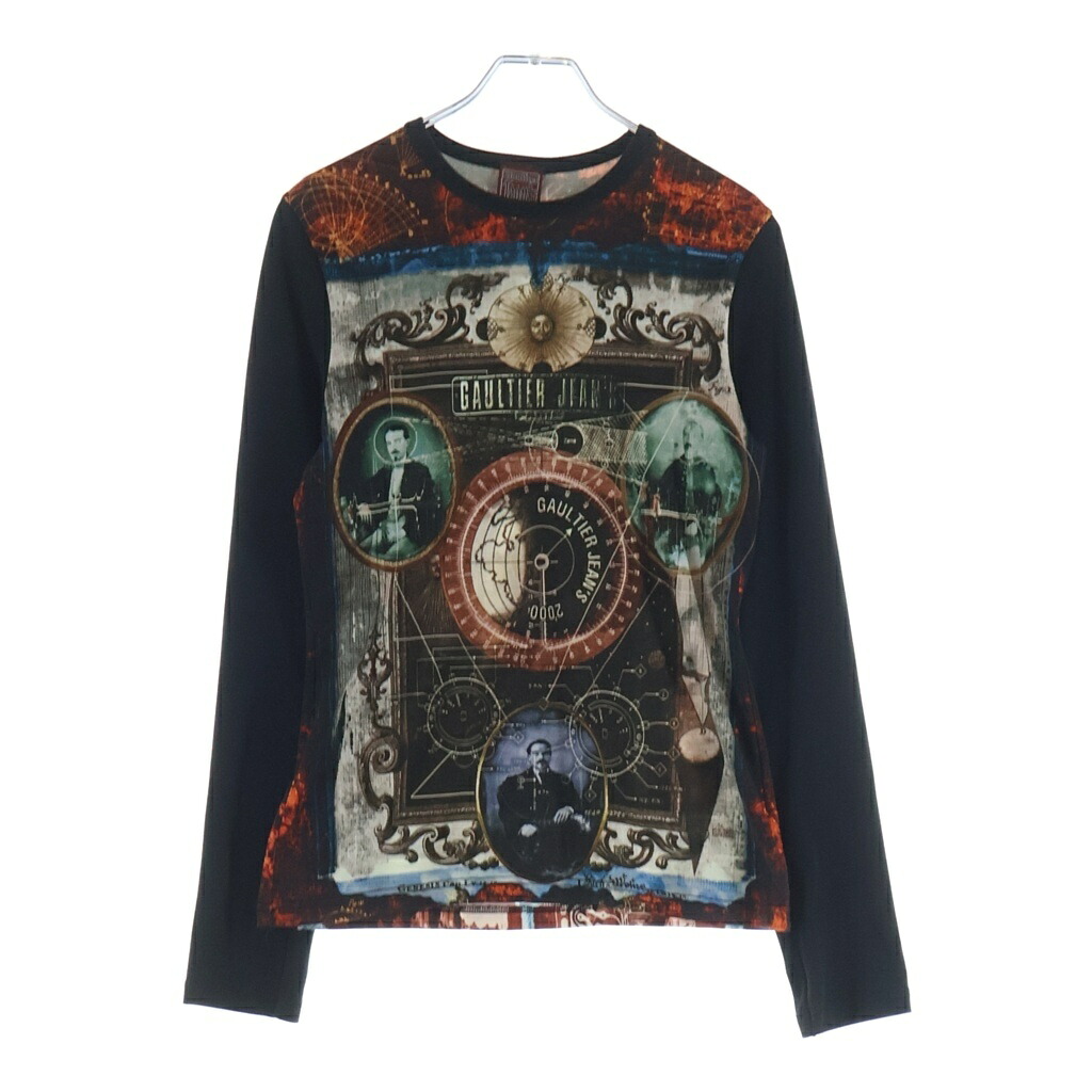 Jean Paul GAULTIER(ジャンポールゴルチエ) サイズ:40 偉人 フルグラフィック 長袖カットソー ロングスリーブ【中古】【程度B】【カラーブラック】【取扱店舗BRING大宮店】｜ブランド買取・販売　BRING