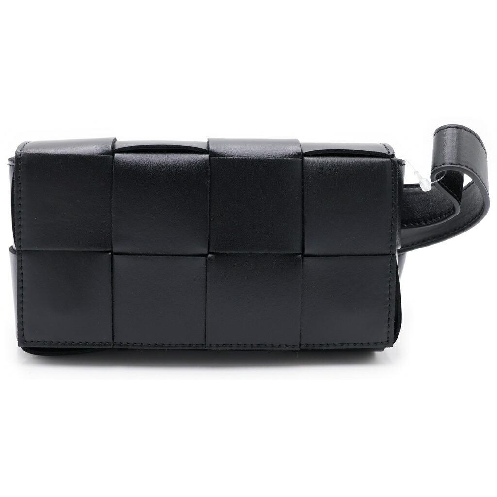 BOTTEGA VENETA(ボッテガヴェネタ) カセット イントレチャート ウエストバッグ ショルダーバッグ ブラック レザー【中古】【程度A】【カラーブラック】【取扱店舗BRING有楽町マルイ店】｜ブランド買取・販売　BRING 90,750円