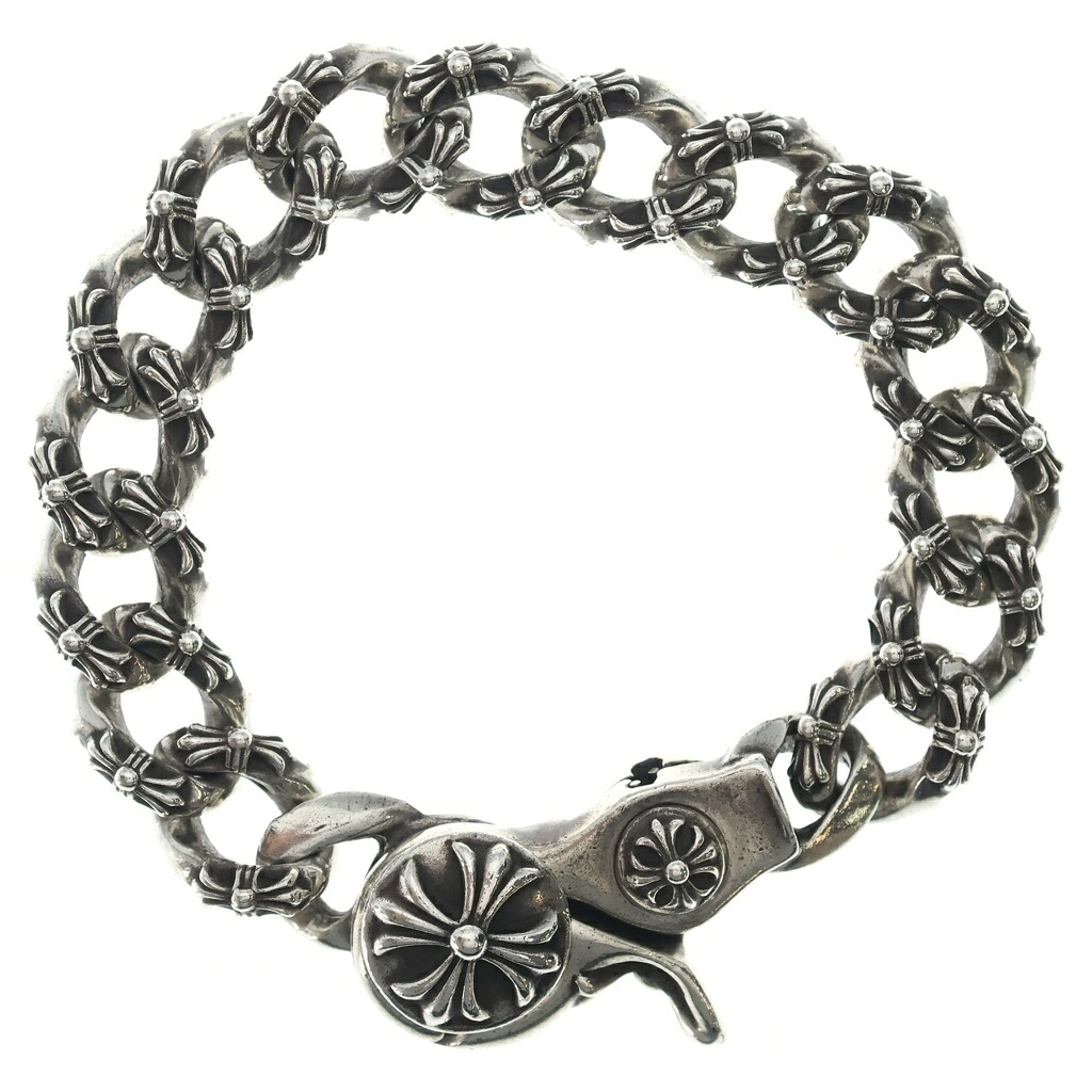 CHROME HEARTS(クロムハーツ) サイズ:15LINK OLD EX FNCY CHN LNK オールド エクストラファンシーリンク クリップブレスレット 15リンク シルバー【中古】【程度B】【カラーシルバー】【取扱店舗OneStyle名古屋パルコ店】｜ブランド買取・販売　BRING 371,250円