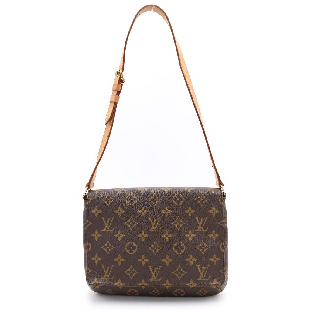 LOUIS VUITTON(ルイヴィトン) モノグラム ミュゼットタンゴ ショルダーバッグ ブラウン レザー&times;PVC M51257 ゴールド金具【中古】【程度B】【カラーブラウン】【取扱店舗BRING心斎橋店】｜ブランド買取・販売　BRING