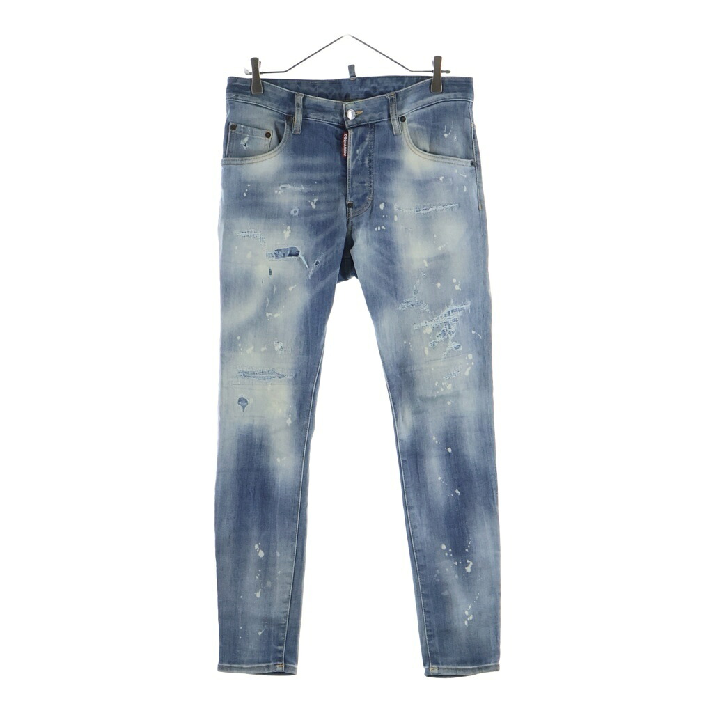 DSQUARED2(ディースクエアード) サイズ:44 SUPER TWINKY JEAN スーパートゥインキー スキニーデニムパンツ インディゴ S74LB0996 S30708【中古】【程度B】【カラーブルー】【取扱店舗BRING札幌店】|ブランド買取・販売 BRING