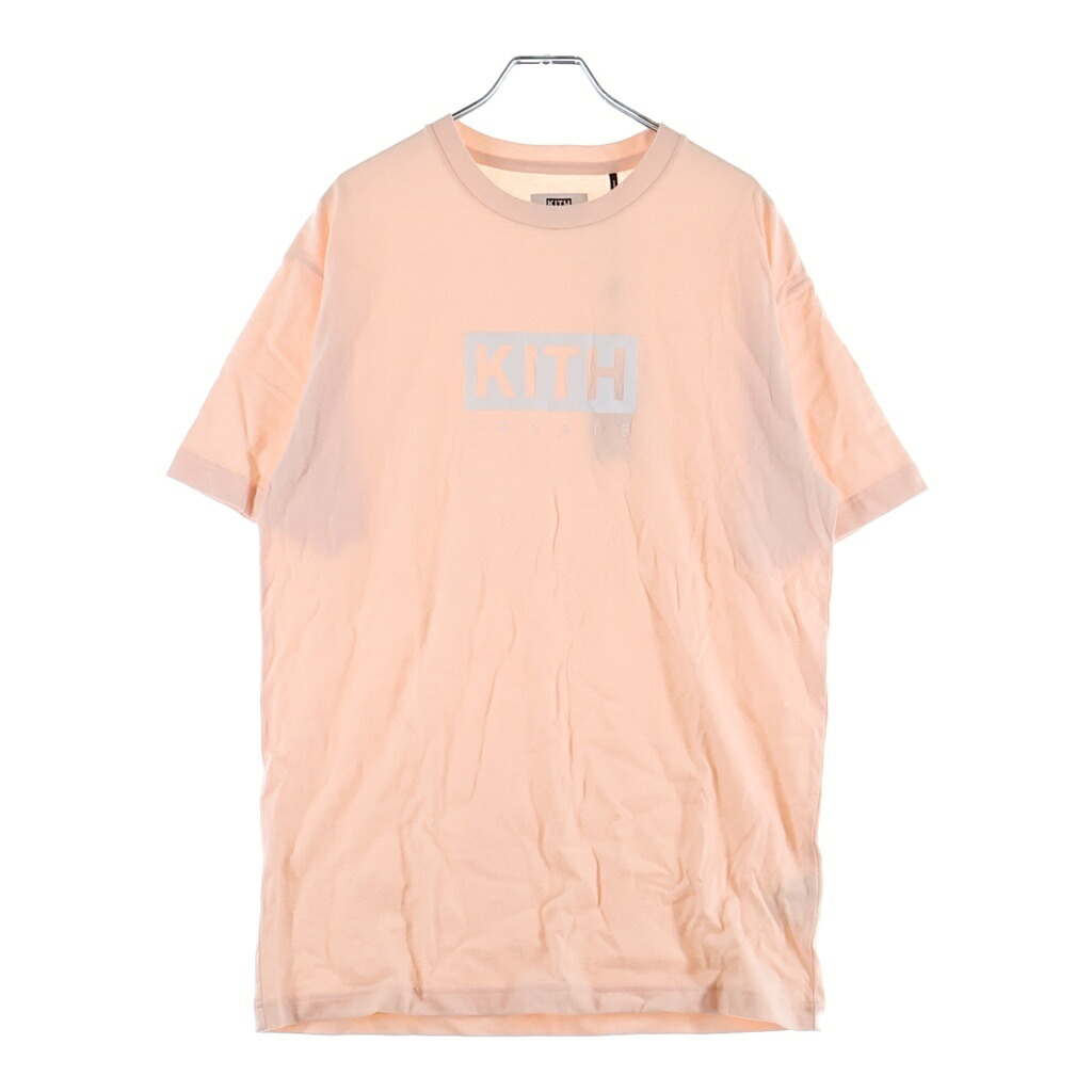 KITH(キス) サイズ:S フロントロゴデザイン クルーネック カットソー 半袖Tシャツ ピンク KH2164【新古品/中古】【程度S】【カラーピンク】【取扱店舗渋谷】|ブランド買取・販売 BRING