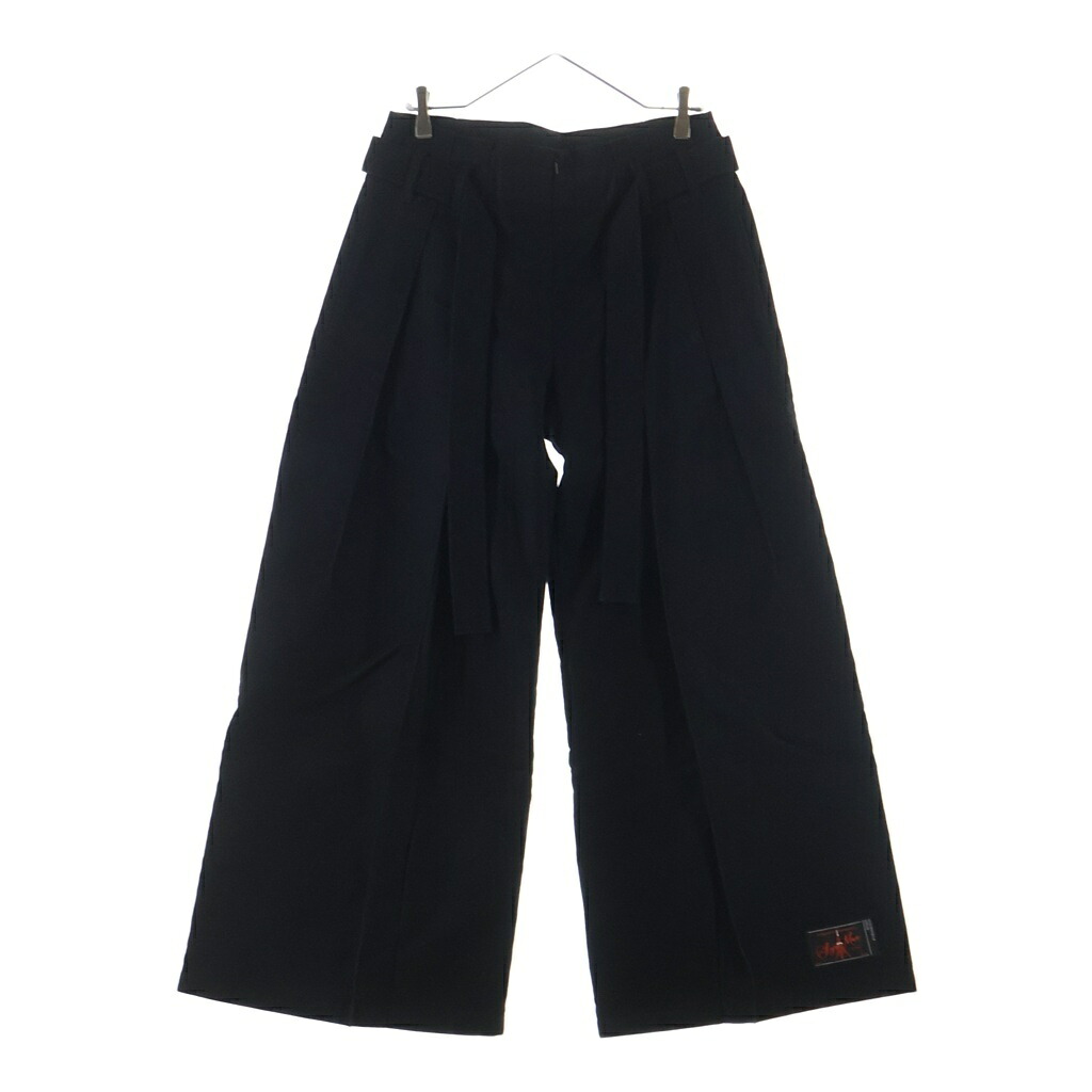 NO BRAND(ノーブランド) サイズ:1 SYU MAN 【シュウ マン】 23AW ベルテッドタックワイドスウェットパンツ ブラック AD-B23aw-10【中古】【程度B】【カラーブラック】【オンライン限定商品】｜ブランド買取・販売　BRING