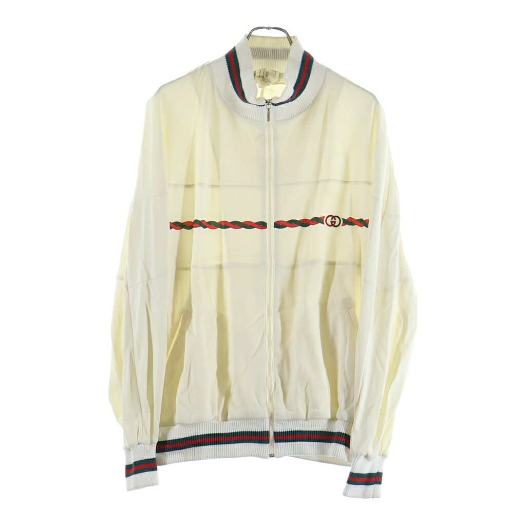 GUCCI(グッチ) サイズ:50 80S VINTAGE ヴィンテージ GGロゴ トラックジャケット ホワイト【中古】【程度A】【カラーホワイト】【オンライン限定商品】|ブランド買取・販売 BRING