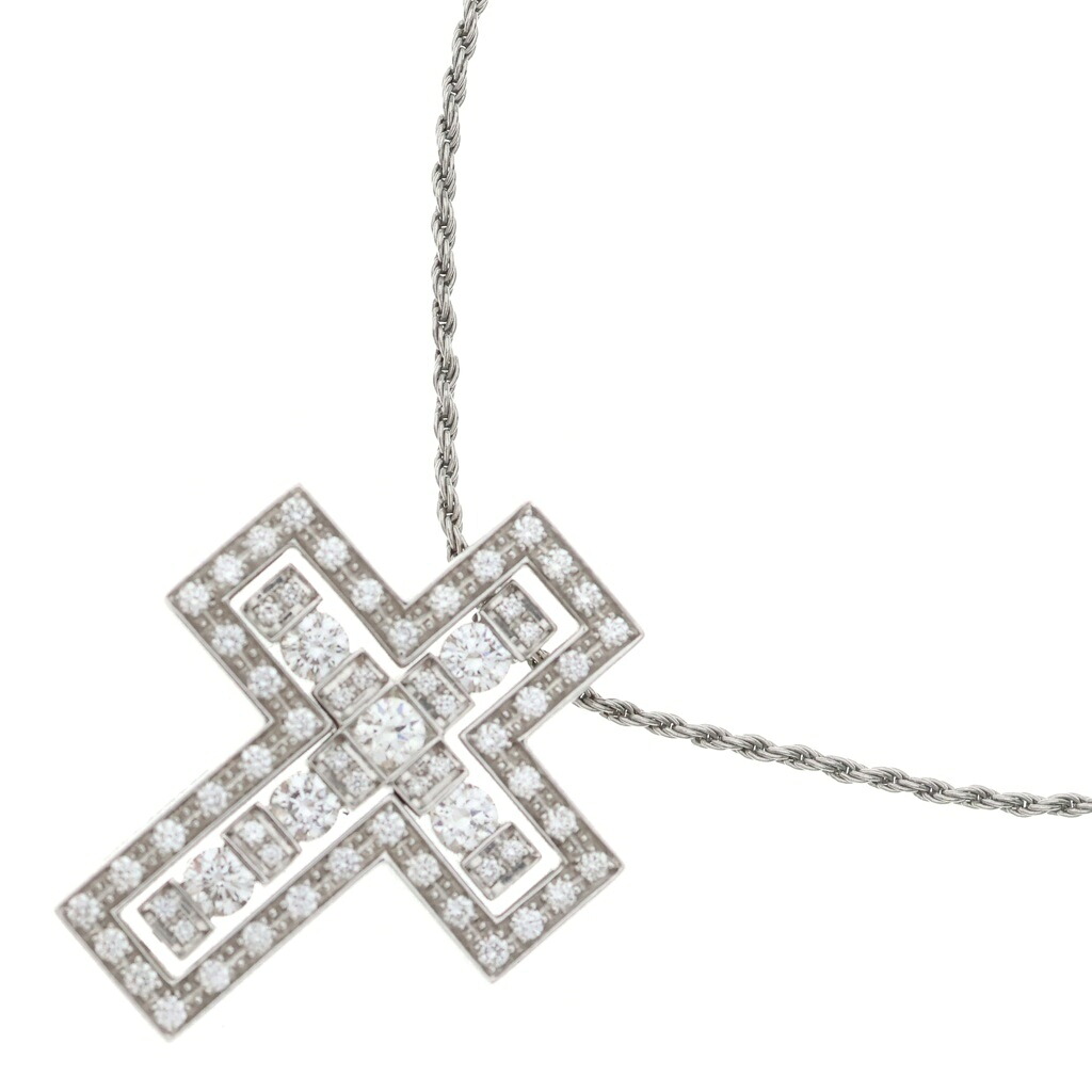 DAMIANI(ダミアーニ) サイズ:M ベルエポック M クロス ダイヤネックレス ホワイトゴールド【中古】【程度B】【カラーゴールド】【取扱店舗BRING：RED新宿東口店】｜ブランド買取・販売　BRING