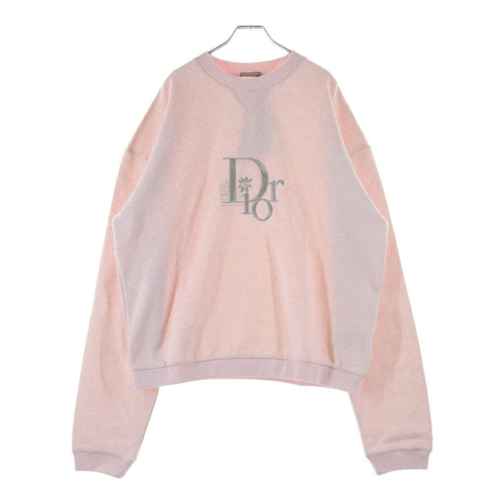DIOR(ディオール) サイズ:XL 23SS &times;ERL Sweatshirt ロゴ刺繍 クルーネックスウェットトレーナー ピンク 313J674A0815【新古品/中古】【程度S】【カラーピンク】【取扱店舗原宿】｜ブランド買取・販売　BRING 43,544円