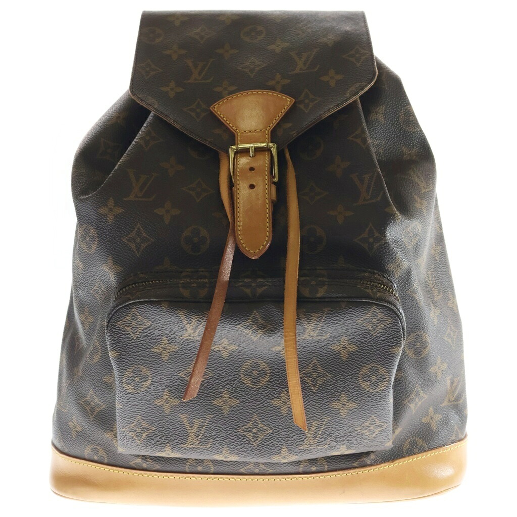 LOUIS VUITTON(ルイヴィトン) サイズ:GM モンスリGM モノグラム リュックサック PVC レザー ブラウン M51135【中古】【程度B】【カラーブラウン】【取扱店舗BRING心斎橋店】｜ブランド買取・販売　BRING