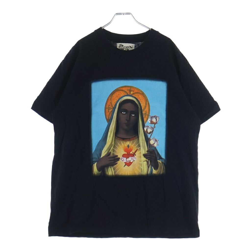 DENIM TEARS(デニムティアーズ) サイズ:L Black Mary - Saint Tee ブラック マリア フロントプリント クルーネック 半袖Tシャツ カットソー ブラック DT-A21-0000-004【中古】【程度A】【カラーブラック】【取扱店舗BRING THRIFT CLOSET 幕張店】｜ブランド買取・販売　BRING