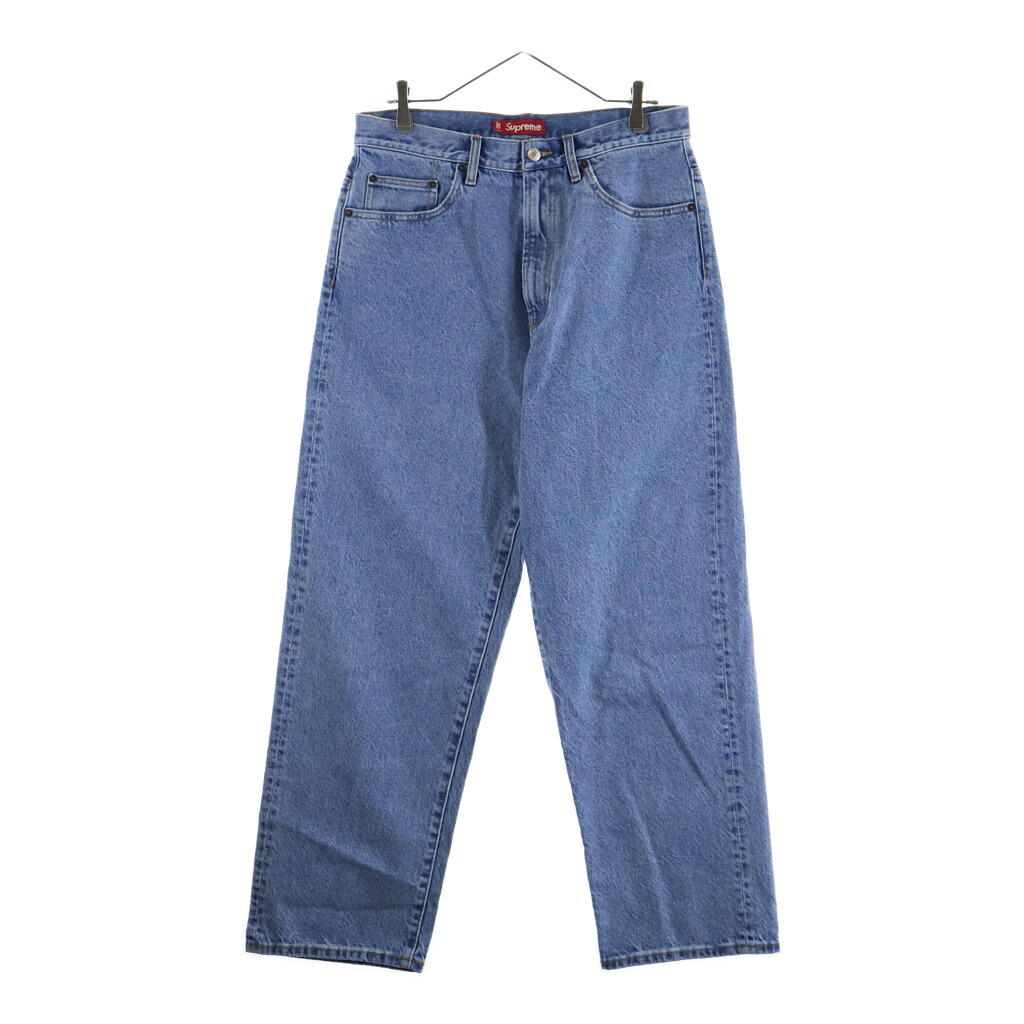 SUPREME(シュプリーム) サイズ:30 25SS Baggy Jean バギージーンズ バッククラシックロゴ刺繍 ジップフライ デニムパンツ インディゴ【中古】【程度B】【カラーブルー】【取扱店舗BRING仙台店】|ブランド買取・販売 BRING