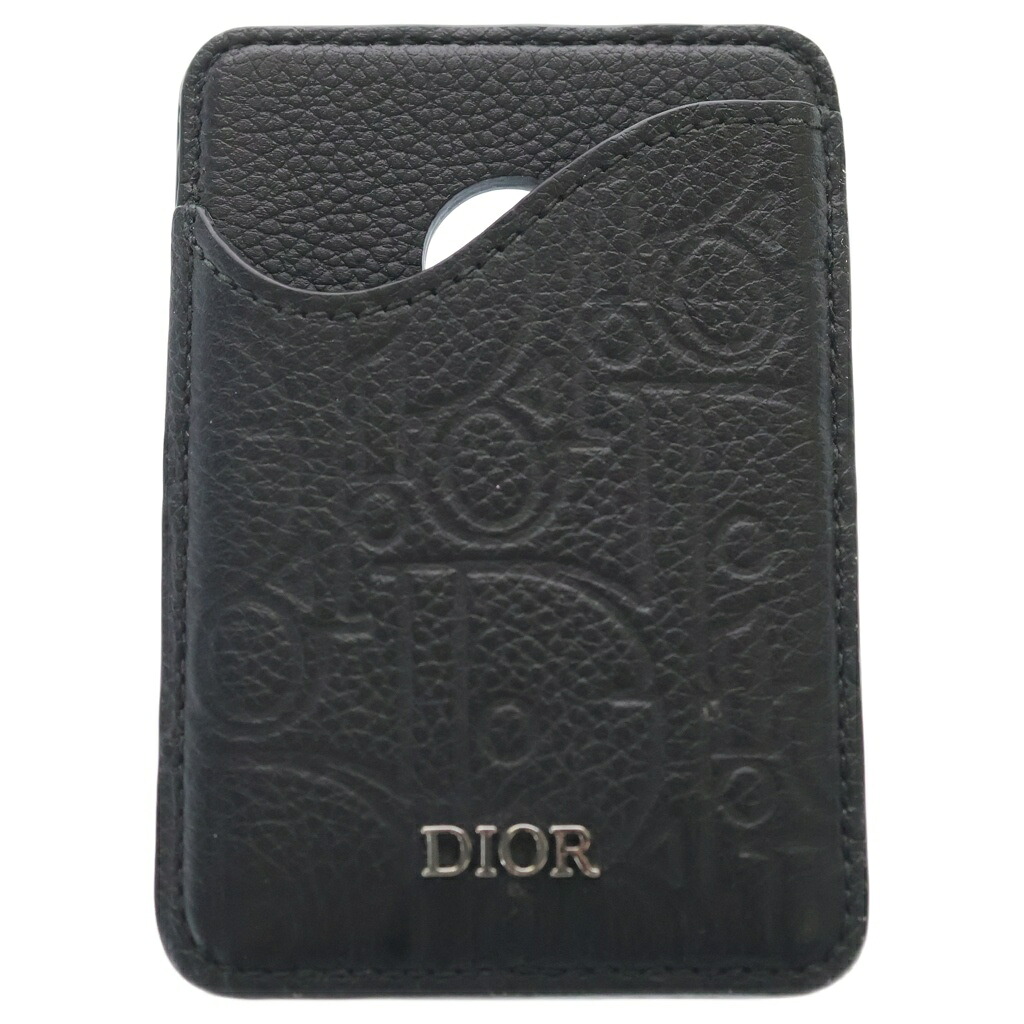 Christian Dior(クリスチャンディオール) サイズ:- SADDLE サドル マグネット カードホルダー 14BO 0274 ブラック【中古】【程度B】【カラーブラック】【オンライン限定商品】｜ブランド買取・販売　BRING