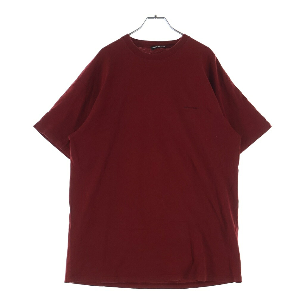 BALENCIAGA(バレンシアガ) サイズ:S 19SS ロゴデザイン クルーネック カットソー 半袖Tシャツ レッド 556150 TCV25【中古】【程度B】【カラーレッド】【取扱店舗BRING渋谷ANNEX店】|ブランド買取・販売 BRING