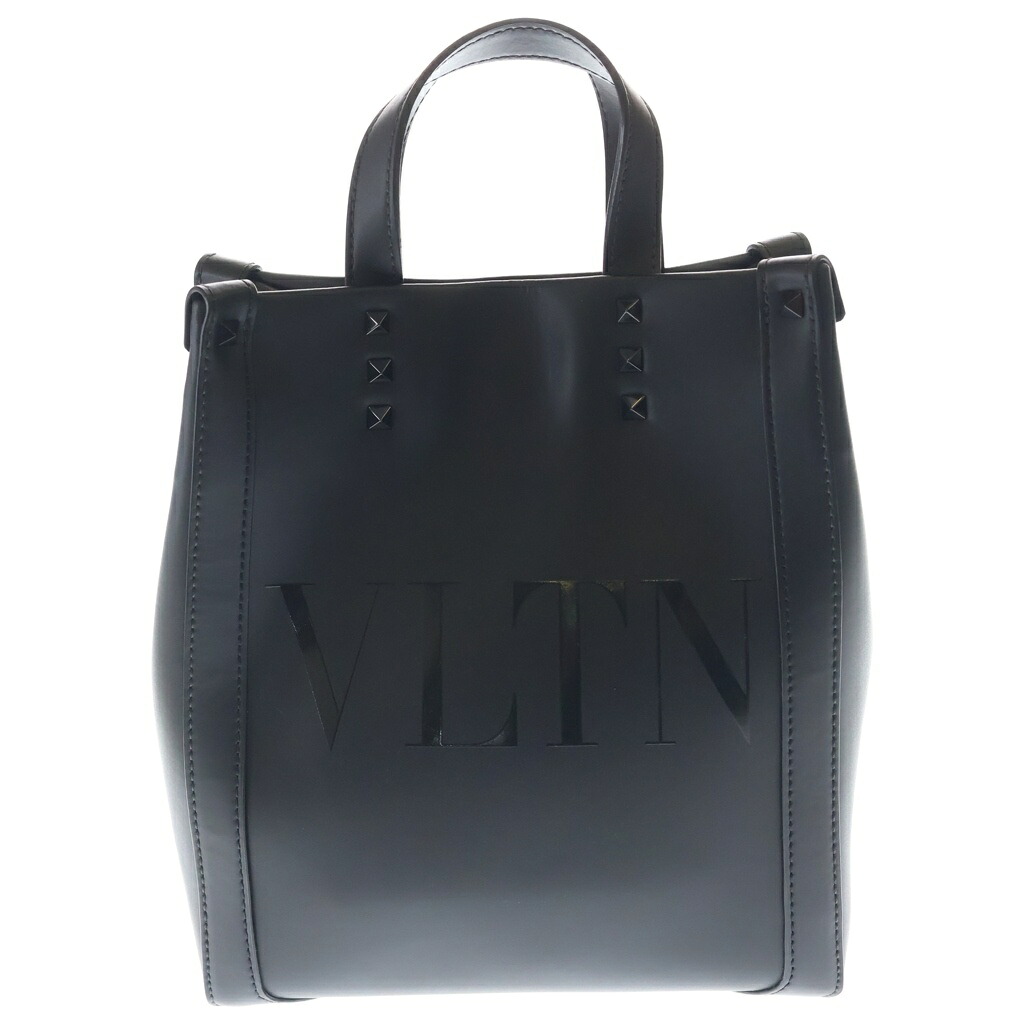 VALENTINO(ヴァレンティノ) VLTN ロックスタッズ レザー 2WAY ハンド ショルダーバッグ ブラック【中古】【程度A】【カラーブラック】【取扱店舗BRING心斎橋店】|ブランド買取・販売 BRING