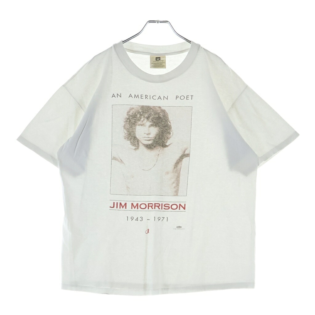 VINTAGE(ヴィンテージ) サイズ:L 90S VINTAGE JIM MORRISON THE DOORS AN AMERICAN POET 1994 TEE WINTERLAND ヴィンテージ ジムモリソン 追悼 フロントプリントTシャツ【中古】【程度B】【カラーホワイト】【取扱店舗AWESOME高円寺店】|ブランド買取・販売 BRING