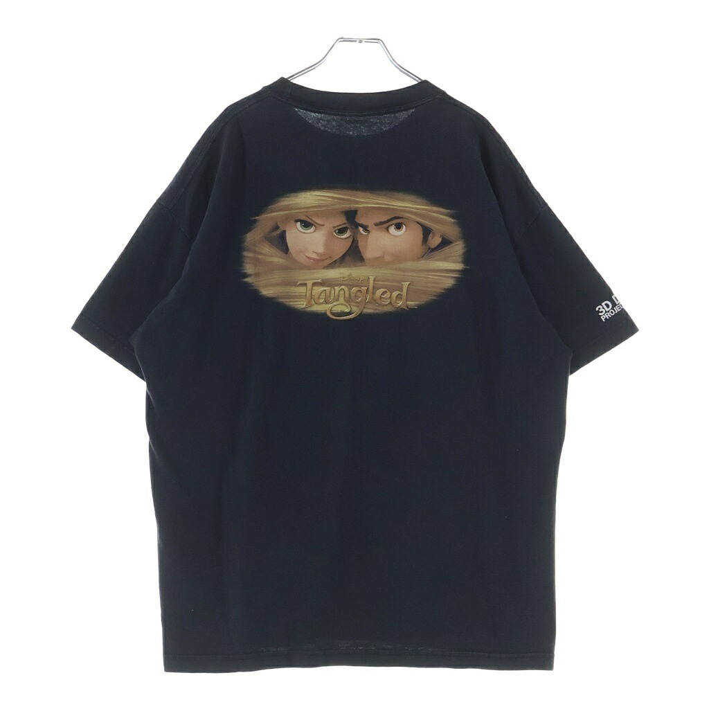 VINTAGE(ヴィンテージ) 00S VINTAGE DISNEY TANGLED MOVIE PROMO TEE ヴィンテージ ディズニー 塔の上のラプンツェル プロモーション 両面プリントTシャツ 半袖クルーネックカットソー【中古】【程度B】【カラーブラック】【取扱店舗AWESOME原宿店】｜ブランド買取・販売　BRING
