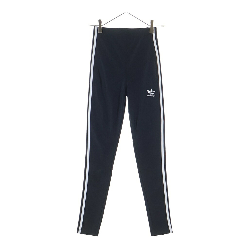 BALENCIAGA(バレンシアガ) サイズ:34 22SS &times;ADIDAS STRETCH LEGGINGS 731612 アディダス ストレッチ ナイロン レギンス トラックパンツ ブラック レディース【新古品/中古】【程度S】【カラーブラック】【オンライン限定商品】｜ブランド買取・販売　BRING
