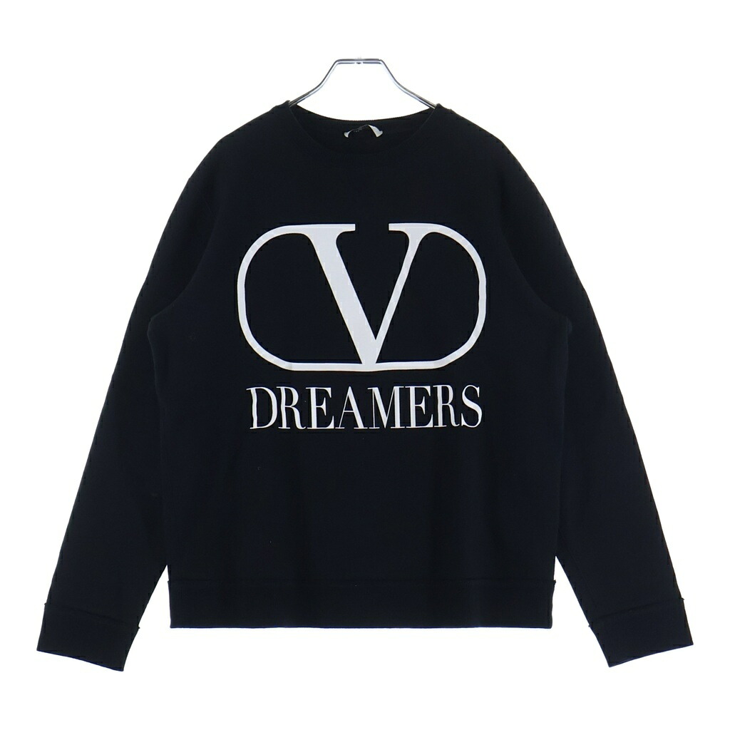 VALENTINO(ヴァレンティノ) サイズ:XS フロントロゴプリント クルーネックスウェット トレーナー ブラック TV0MF11Y680【中古】【程度B】【カラーブラック】【取扱店舗BRING札幌店】|ブランド買取・販売 BRING