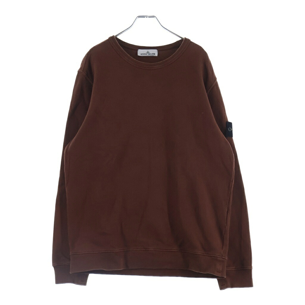 STONE ISLAND(ストーンアイランド) サイズ:L 23AW Logo Patch Sweatshirt ロゴパッチスウェットシャツ トレーナー ブラウン 791562420【中古】【程度B】【カラーブラウン】【取扱店舗渋谷】｜ブランド買取・販売　BRING