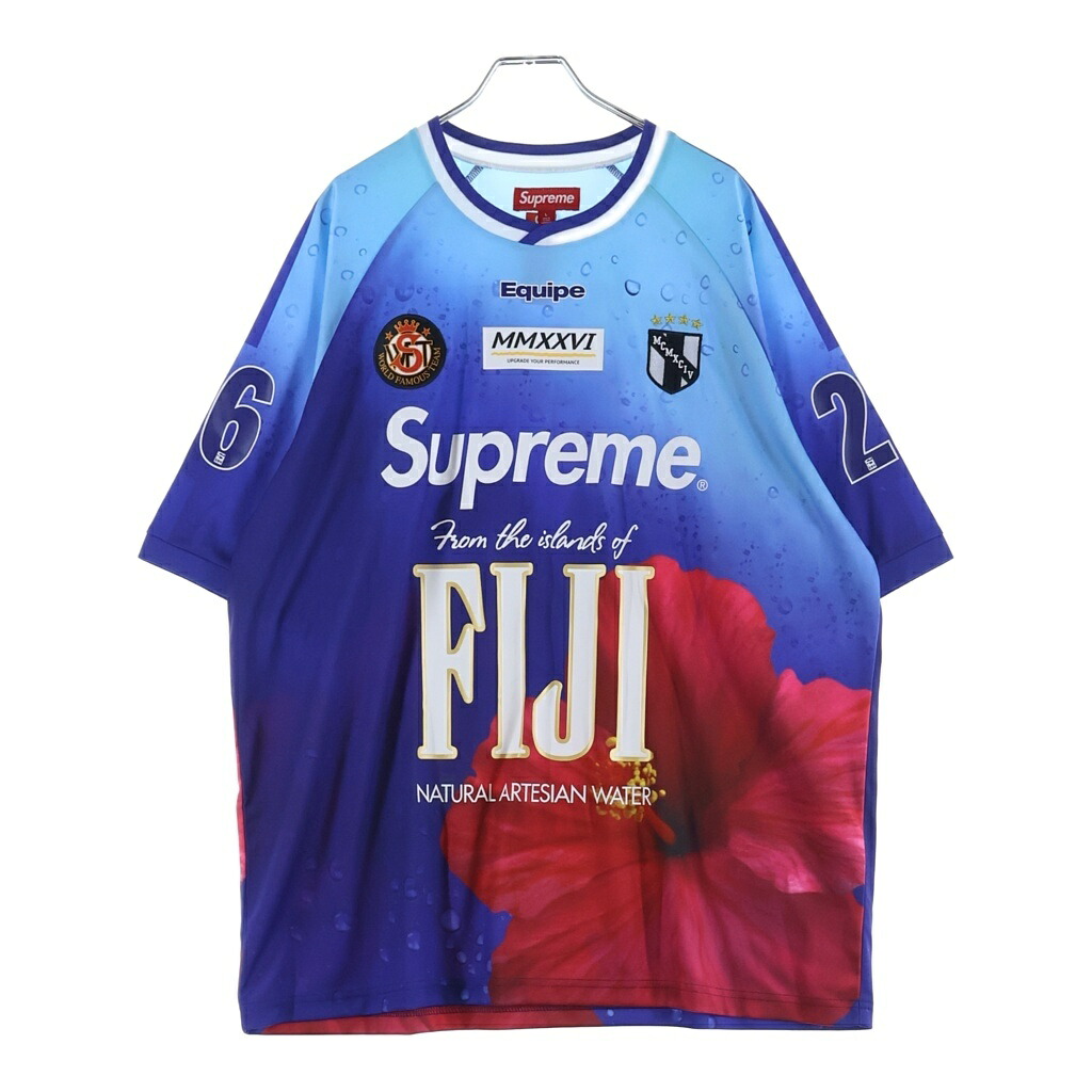 SUPREME(シュプリーム) サイズ:L 26SS FIJI Soccer Jersey サッカー ジャージー 半袖Tシャツカットソー ブルー/レッド【新古品/中古】【程度S】【カラーレッド】【取扱店舗BRING横浜ビブレ店】｜ブランド買取・販売　BRING